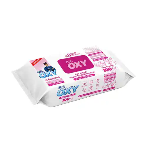 image-ezgif.com-optiwebp دستمال مرطوب مستر اوکسی MR.OXY Kiraz Çiçekleri مناسب انواع سطوح بسته 100 عددی - Image 1