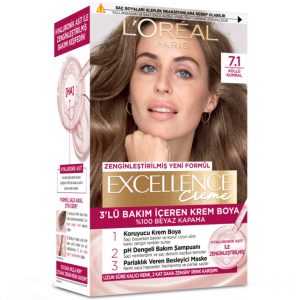 کیت رنگ مو فرانسوی لورآل Loreal Küllü Kumral کاراملی دودی شماره 7.1