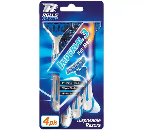 rolls-razor-imperial-3-for-men-disposable-razors-4-packcopy-ezgif.com-optiwebp تیغ خودتراش مردانه انگلیسی دیپی رولز DP Rolls Razor Imperial بسته 4 عددی - Image 1