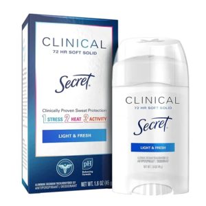 مام استیکی ضد تعریق زنانه سکرت کلینیکال CLINICAL Secret Invisible با ماندگاری 72 ساعته 45 گرم