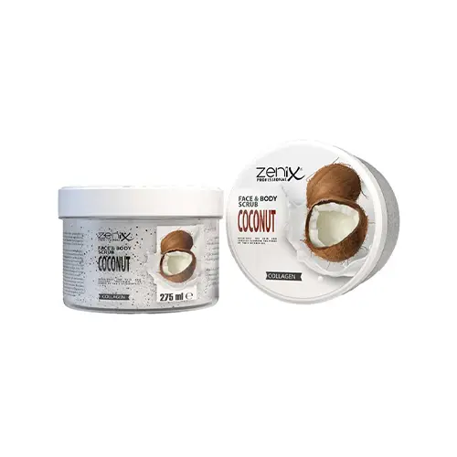 zenix-face-skin-care-daily-scrub-coconut-275-ml اسكراب صورت و بدن زنيكس Zenix Face & Body Scrub coconut با عصاره نارگیل 275 میل - Image 1