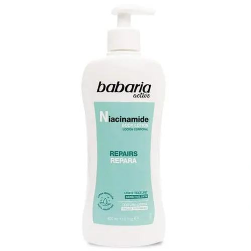 05255755702788____1__600x600-ezgif.com-resize لوسیون بدن اسپانیایی بارباریا Babaria Active Niacinamide مناسب برای پوستهای حساس 400 میل - Image 1
