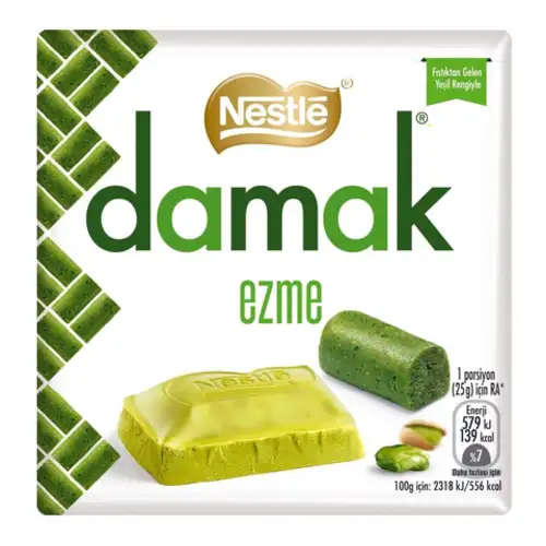 68bebf984764ddf7aba4ba06-ezgif.com-optimize شکلات نستله Nestlé Damak Ezme طعم شیری با مغز پسته آسیاب شده 55 گرم - Image 1