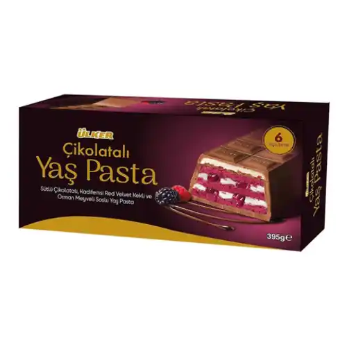 68bebf984764ddf7aba4ba1f-ezgif.com-optiwebp کیک شکلاتی اولکر Ülker Çikolatalı Yaş Pasta با طعم شکلات و میوه 395 گرم - Image 1