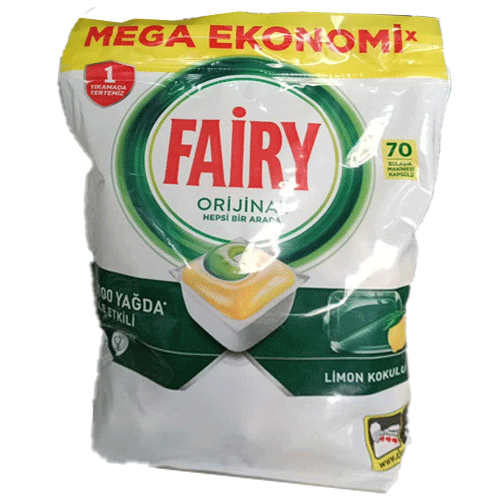 Fairy-Tabs-All-in-One-70-pcs قرص ماشین ظرفشویی فیری Fairy Original بسته 70 عددی - Image 1