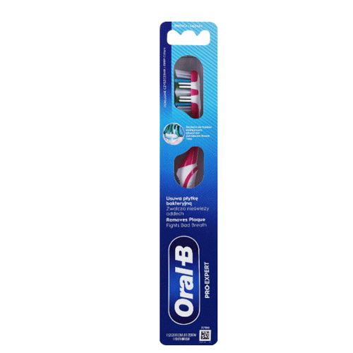 Toothbrush,-medium,-pink مسواکهای آلمانی اورال-بی Oral-B Pro-3D پاککننده عمیق لکه - Image 1