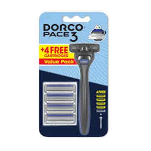 Untitled-6 خودتراش مردانه کره ای دورکو Dorco Pace 3 همراه 4 قطعه یدک بسته 1 عددی - Image 1