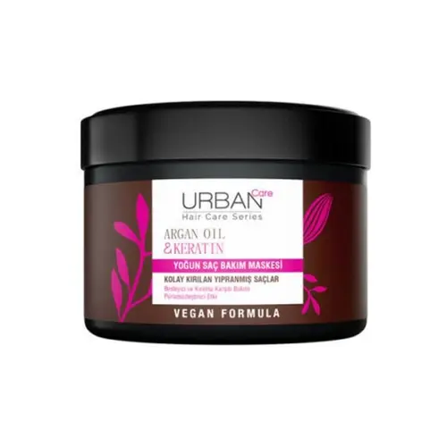 Urban-Care-Hair-Mask-with-Argan-Oil-and-Keratin-ezgif.com-resize ماسک موی تقویت کننده اوربان کر Urban Care ARGAN OIL & KERATIN حاوی روغن آرگان و کراتین 230 میل - Image 1