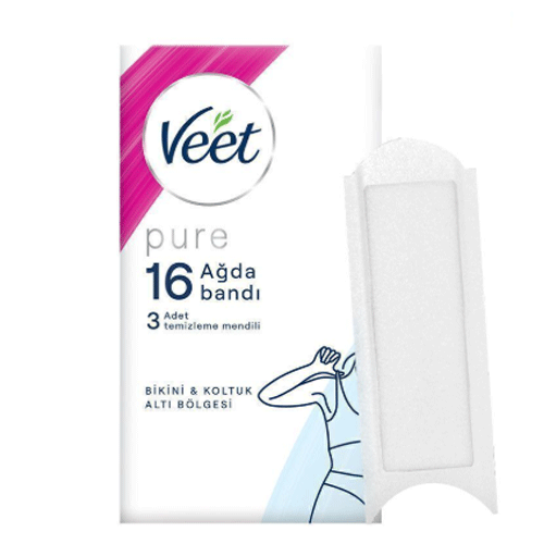 Veet-Pure نوار اپیلاسیون زنانه – مردانه ویت Veet HYPOALLERGENIC ضد حساسیت بسته ۱۶ عددی - Image 1