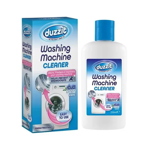 WASHING_MACHINE_CLEANER_LINEN_250ML_6-ezgif.com-resize مایع جرمگیر و تمیزکننده ماشین لباسشویی انگلیسی دوزیت Duzzit رایحه کتان 250 میل - Image 1