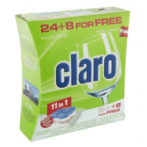 claro قرص ماشین ظرفشویی اتریشی کلارو 11 کاره claro (24+8 رایگان) 32 عددی - Image 1