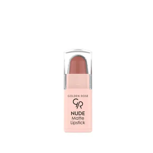 nude-matte-lipstick-mini-01-mat-ruj-golden-rose-velvet-matte-lipstick-mini-37184-36-O-ezgif.com-resize رژ لب نود مینی گلدن رز Golden Rose Nude Look شماره (1) - Image 1