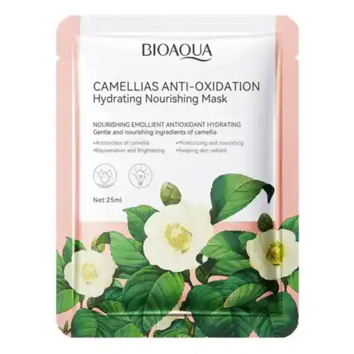 15211318470202441611-ezgif.com-optiwebp ماسک صورت ورقه ای بیوآکوا Bioaqua Camellia حاوی عصاره گل کاملیا 25 گرم - Image 1