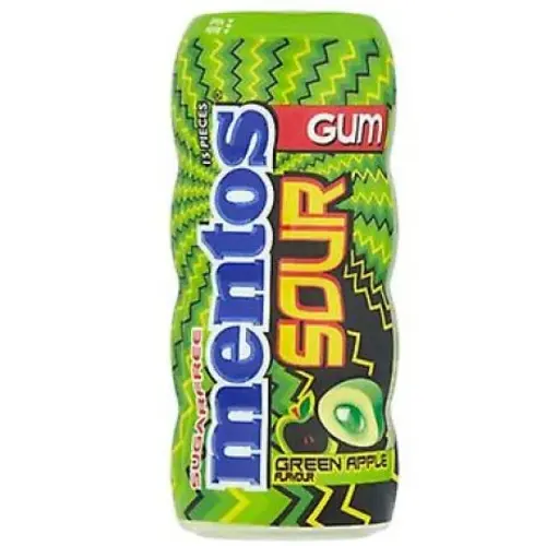 1725113391-1500674254_0340_0340-ezgif.com-resize آدامس بدون شکر منتوس mentos Sakız Ekşi Elma با طعم سیب سبز 30 گرم - Image 1