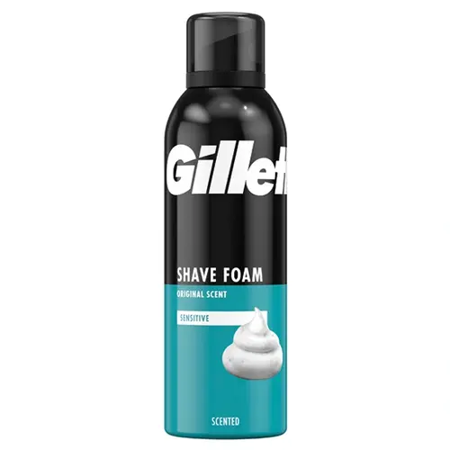 25-ezgif.com-resize فوم اصلاح کلمبیایی ژیلت Gillette Sensitive مناسب پوست حساس 200 میل - Image 1