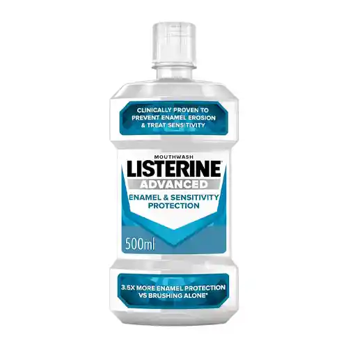 712iFZcgdlL._AC_UF894,1000_QL80_ copy دهان شویه فرانسوی لیسترین Listerine Advanced با طعم نعنا 500 میل - Image 1