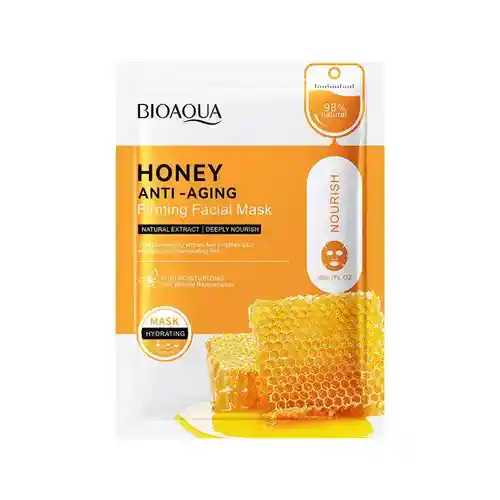 Honey-4_1200x-ezgif.com-optiwebp ماسک صورت ورقه ای بیوآکوا Bioaqua HONEY حاوی عصاره عسل 30 میل - Image 1