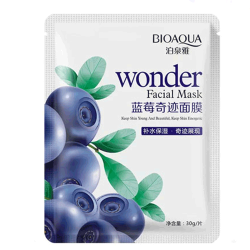 Untitled-8 ماسک صورت ورقه ای بیوآکوا Bioaqua Blueberry حاوی عصاره بلوبری 25 گرم - Image 1