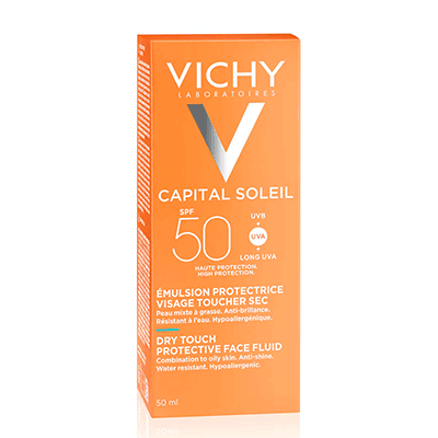 VISHY ضدآفتاب فرانسوی ویشی Vichy Capital Soleil Dry Touch SPF50 مناسب پوست های مختلط و چرب 50 میل - Image 1
