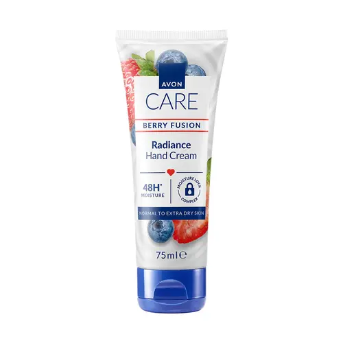 avon-care-berry-fusion-hand-cream-1560173-75ml_eb60aede-4250-4dc4-afab-30e878410249-ezgif.com-resize کرم مرطوب کننده دست انگلیسی آون Avon Care Berry Fusion Radiance Hand Cream با رایحه توت ها 75 میل - Image 1