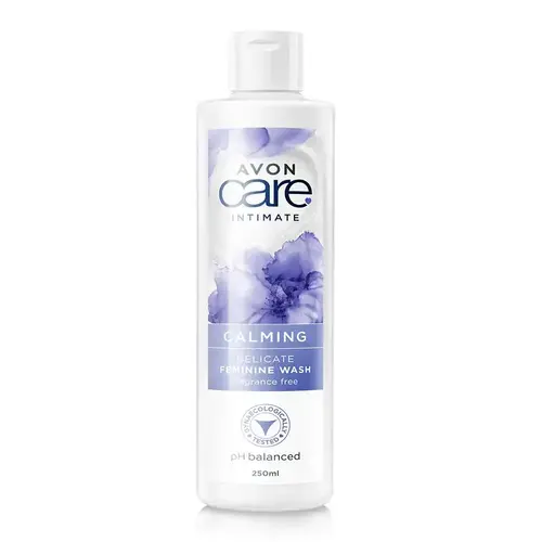 avon-care-intimate-calming-delicate-feminine-wash-ezgif.com-resize ژل بهداشتی بانوان انگلیسی آون Avon Care Intimate با رایحه آرام بخش 250 میل - Image 1