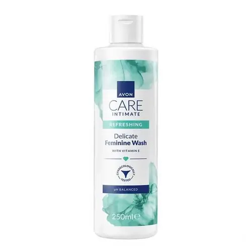 avon-care-intimate-refreshing-delicate-feminine-wash-ezgif.com-resize ژل بهداشتی بانوان انگلیسی آون Avon Care Intimate با رایحه تازه 250 میل - Image 1