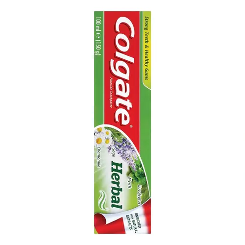 colgate-herbal-ezgif.com-resize خمیر دندان گیاهی هلندی کلگیت Colgate Herbal بدون آسیب به مینای دندان 130 گرم - Image 1