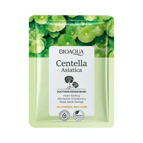 ff8be8-ezgif.com-optiwebp ماسک صورت ورقه ای بیوآکوا Bioaqua Centella Asiatica حاوی عصاره گیاه سنتلا 25 گرم - Image 1