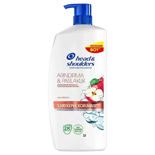 headshouldersarndrmaveparlaklkkepekkartampuanelmasirkesiile800ml-2-ezgif.com-resize شامپو ضد شوره هلندی هد اند شولدرز head & shoulders با عصاره سرکه سیب 800 میل - Image 1