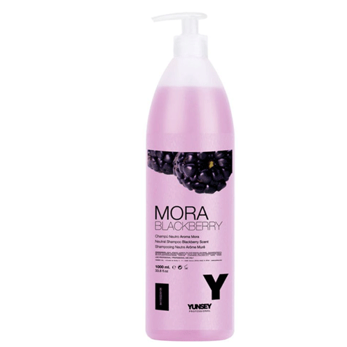 NEUTRAL-SHAMPOO-BLACKBERRY-YUNSEY شامپو روزانه اسپانیایی یانسی Yunsey Mora Blackberry رایحه توت سیاه و توت فرنگی 1000 میل - Image 1