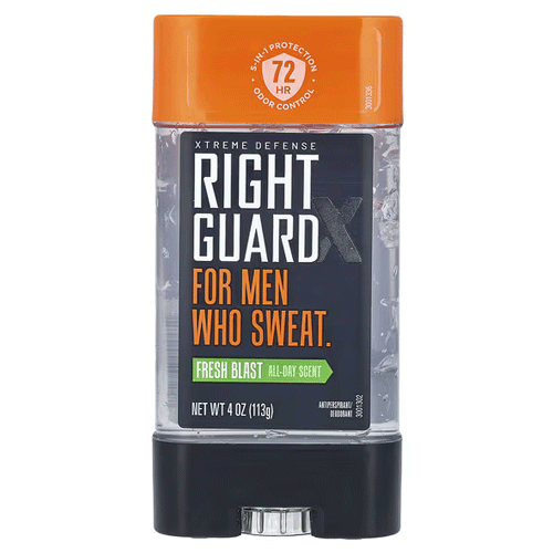 Right-Guard-Xtreme-4-Ounce-Gel-Defense-5-Fresh-Blast مام استیکی ضد تعریق مردانه رایت گارد Right Guard Fresh Blast محافظت 72 ساعته 113 گرم - Image 1