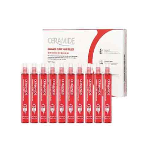 Untitled-3 فیلر ترمیمکننده مو کره ای فارم استی FarmStay Ceramide Damage Clinic Hair Filler بسته 10عددی - Image 1