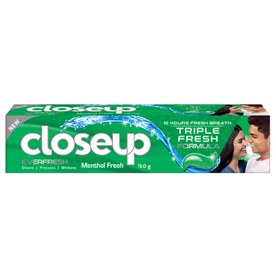 Untitled-3 خمیر دندان کلوزاپ تریپل فرش Closeup TRIPLE FRESH Menthol Fresh سفید کننده 100 گرم - Image 1