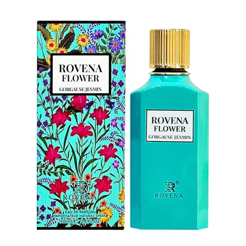rovena-flower-gorgause-jesmin-ezgif.com-resize ادکلن زنانه فلورا جاسمین Gucci Flora Gorgeous Jasmine با رایحه خنک و شیرین 100 میل (مستر کوالیتی) - Image 1