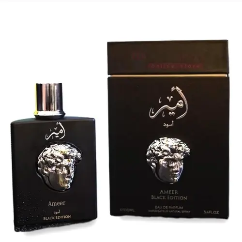 xzEl3BmpZhOj9292MMoq8rbPqMOW46IfObsuzjPt6pHXahMWGg.jpg_512X512X70-ezgif.com-resize ادکلن مردانه امیره مشکی Belad Almisk Ameerah با رایحه تند و شیرین 100 میل (بلاد المسک) - Image 1