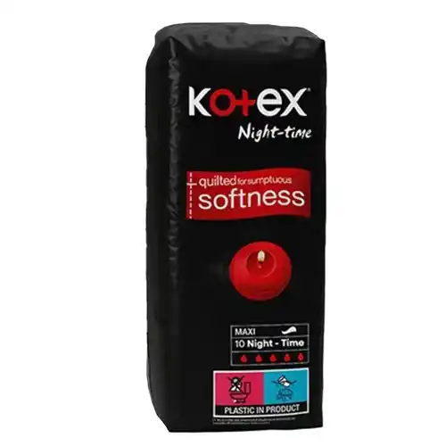 1 نوار بهداشتی انگلیسی کوتکس Kotex Maxi Night Time مخصوص استفاده در شب بسته 10 عددی - Image 1