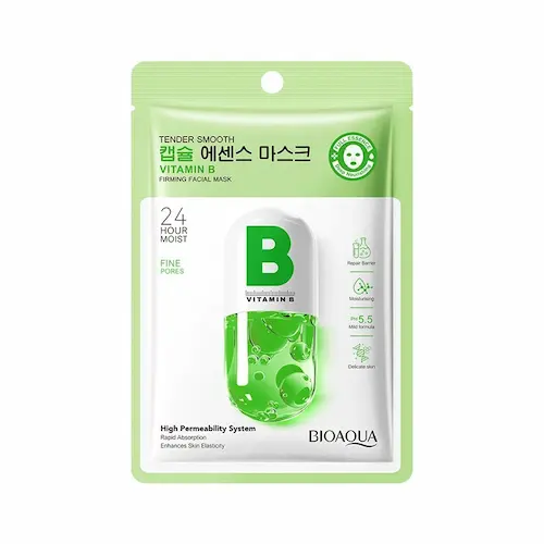 1753768967_5311 ماسک صورت ورقه ای بیوآکوا BIOAQUA Vitamin B حاوی ویتامین B و ضد جوش 25 گرم - Image 1