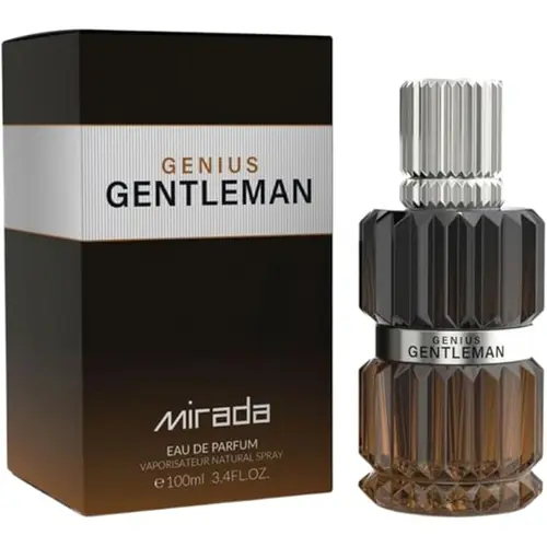 51wHo6UrgxL._AC_UL600_SR600600_-ezgif.com-resize ادکلن مردانه میرادا جنتلمن Mirada Genius Gentleman با رایحه گرم و تند 100 میل - Image 1