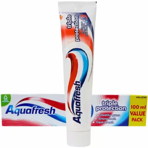 742fc77d-0920-4a94-933c-04f6acaf5b94-500x500-F9yd0cLCNAA7teYmiFoGCCcgAiMeygcS84I06xZ5 خمیر دندان انگلیسی آکوافرش Aquafresh Fresh & Minty ضد پوسیدگی 100 میل - Image 1