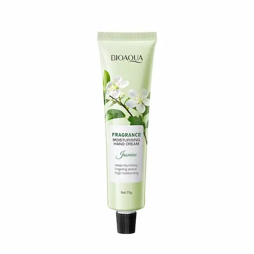 Private-Label-Moisturizing-Whitening-Organic-Natural-Flower-Extract-Skin-Care-Hand-Cream-Lotion کرم مرطوب کننده دست بیوآکوا BIOAQUA HAND CREAM Jasmine با رایحه یاس 75 میل - Image 1
