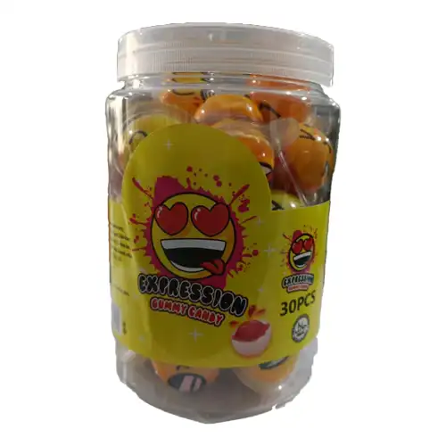 Untitled-10 آبنبات ژلهای روسی گامی کندی EXPRESSION GUMMY CANDY طرح ایموجی - بسته 30 عددی - Image 1