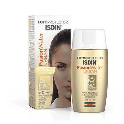Untitled-11 کرم ضد آفتاب ایزدین اوربان فیوژن واتر ISDIN Urban SPF30 بی رنگ 50 میل - Image 1