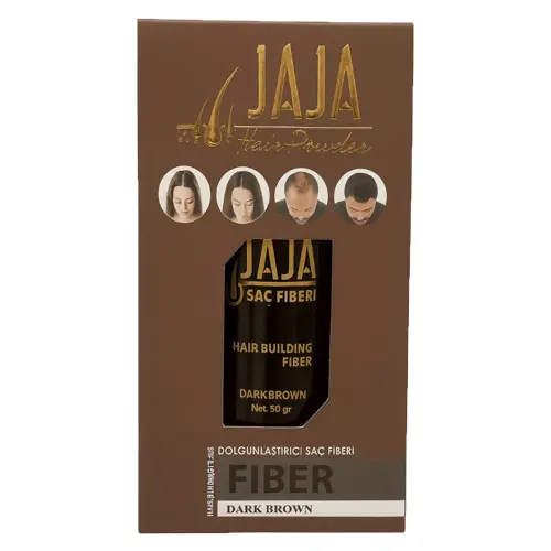 Untitled-4 (1) پودر پرپشت کننده مو جاجا JAJA Hair Building Fiber- DARK BROWN افزایش حجم ظاهری مو - رنگ قهوه ای تیره - Image 1