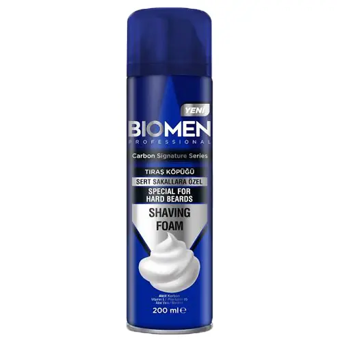 Untitled-4 فوم اصلاح مردانه بیومن BIOMEN SPECIAL FOR HARD BEARDS مخصوص ریش های ضخیم 200 میل - Image 1