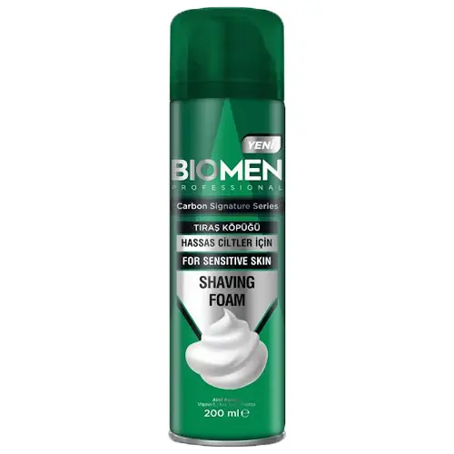 Untitled-5 فوم اصلاح مردانه بیومن BIOMEN FOR SENSITIVE SKIN مخصوص پوست های حساس 200 میل - Image 1