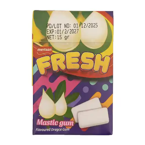 Untitled-7 آدامس مرتسان فرش Mertsan Fresh Mastic Gum با طعم سقز 15 گرم - Image 1