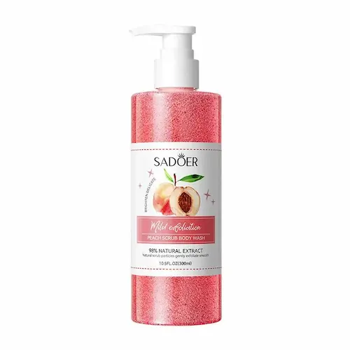 a0b10eac3faf2582fe9036bf360d19b8.jpg_960x960q80.jpg_ شامپو بدن و اسکراب سادور SADOER PEACH SCRUB BODY WASH حاوی عصاره هلو 300 میل - Image 1