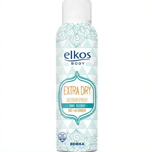 p1082-elkos-dezodorant-2 copy اسپری ضد تعریق آلمانی زنانه الکاس Elkos Extra Dry با رایحه ملایم 200 میل - Image 1