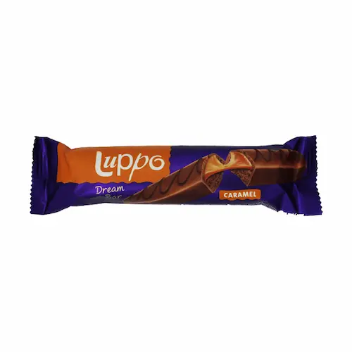 کیک-لوپو-شکلاتی-با-مغز-کارامل-50-گرم کیک شولن لوپو Solen Luppo با طعم کاراملی 50 گرم - Image 1