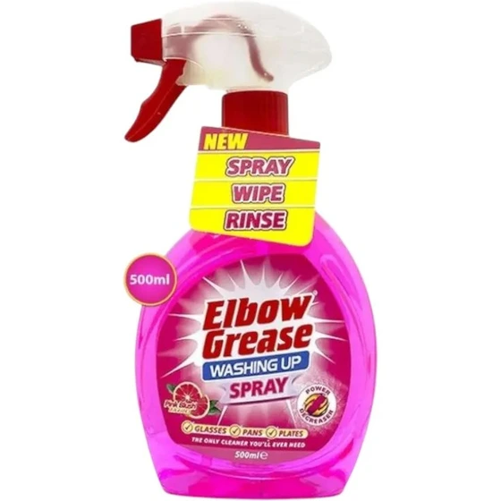560x560 (1) اسپری مایع ظرفشویی بریتانیایی گریس البو Elbow Grease Washing Lemon با رایحه گریپ فروت 500 میل - Image 1